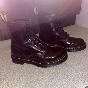 Dr. Martens Men's Shiny Brown Boots